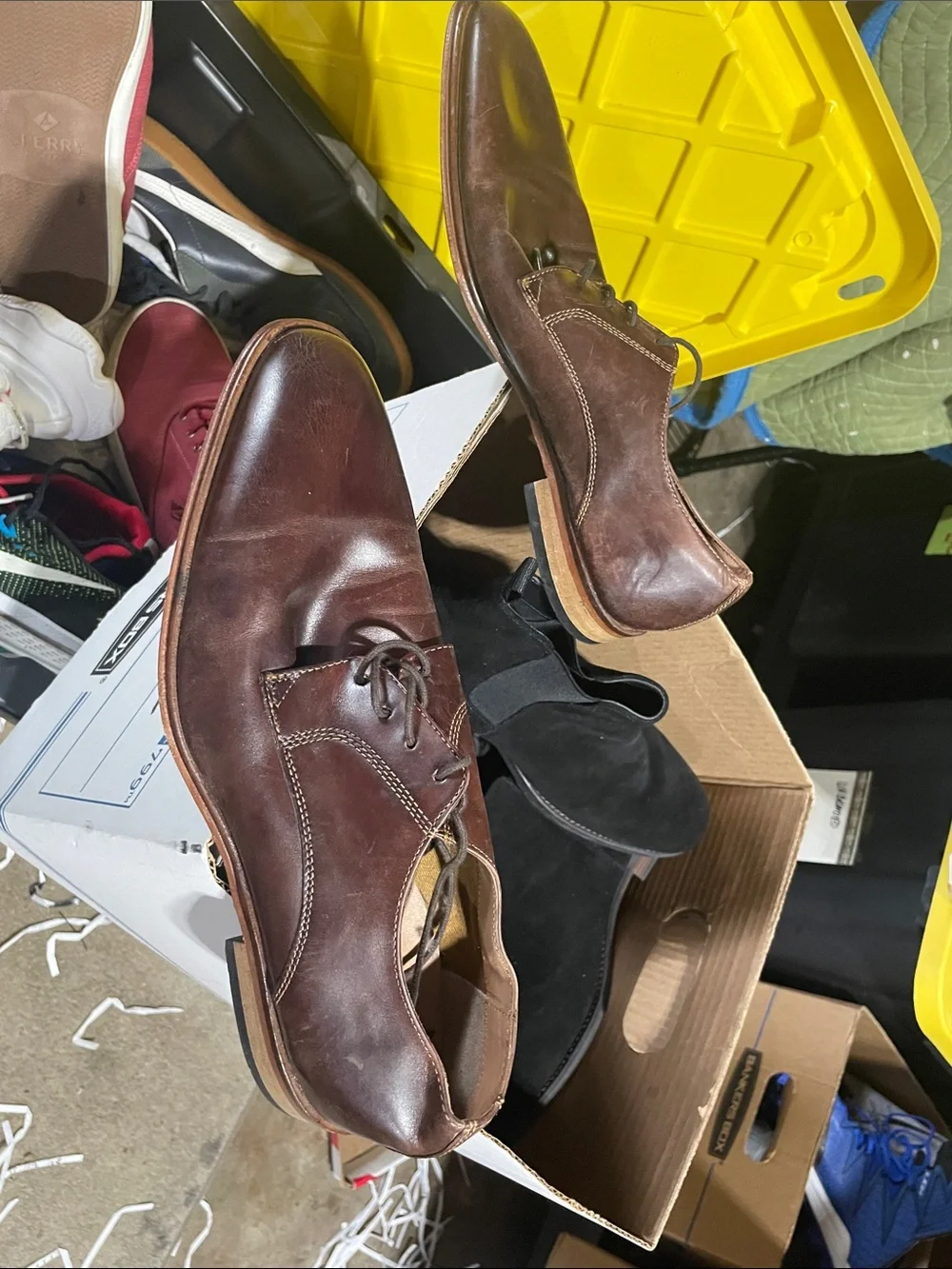 Giorgio Brutini Dark Brown Leather Derby Dress Shoes